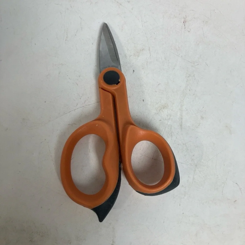 Scissors Orange Soft Grip Stainless Steel Blades Ergonomic‎ Office Craft